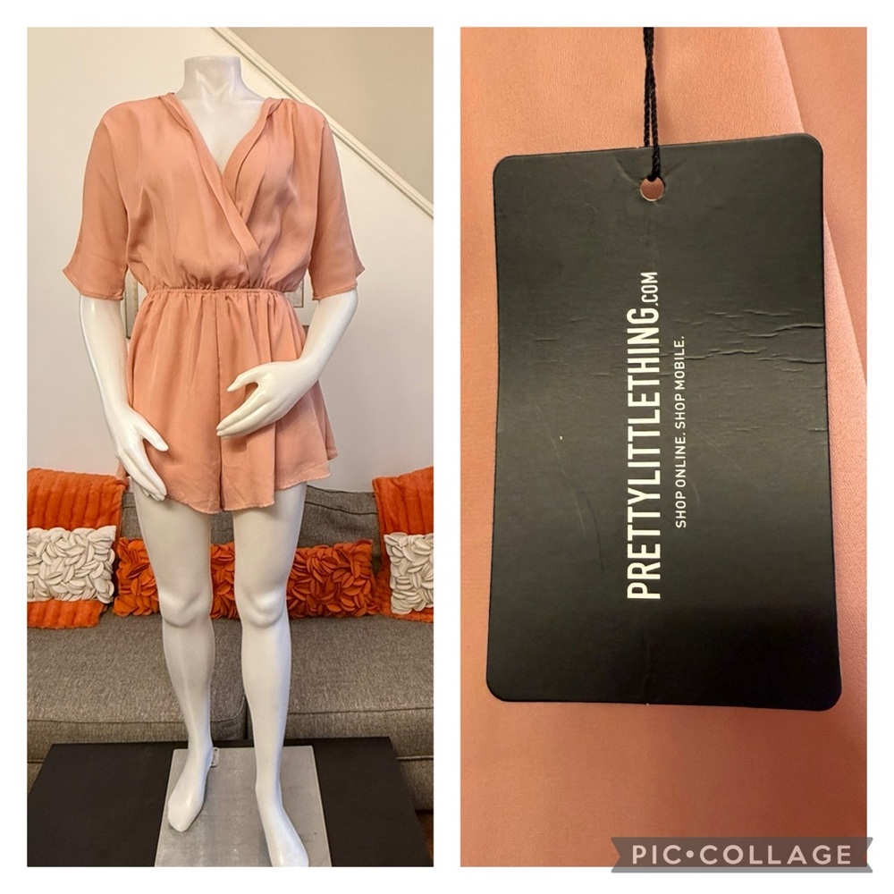 ❣️🆕Prettylittlething Bobby Nude Wrap Front Playsuit❣️